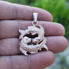 10K, 14K or 18K Gold Zodiac - Pisces Pendant