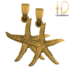 14K or 18K Gold Starfish Earrings