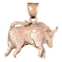 10K, 14K or 18K Gold Zodiac - Taurus Pendant