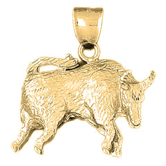 10K, 14K or 18K Gold Zodiac - Taurus Pendant