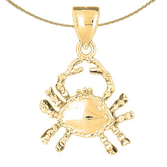 10K, 14K or 18K Gold Zodiac - Cancer Pendant