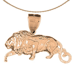 10K, 14K or 18K Gold Zodiac - Leo Pendant