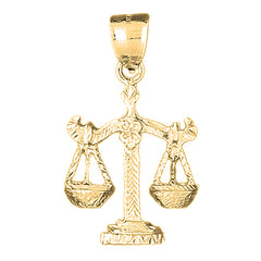 10K, 14K or 18K Gold Zodiac - Libra Pendant