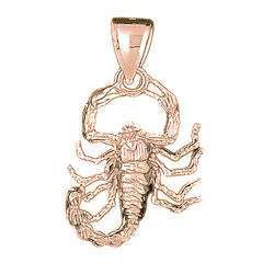 10K, 14K or 18K Gold Zodiac - Scorpio Pendant