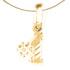 14K or 18K Gold #1, Number One Pendant