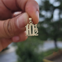 14K or 18K Gold 10 1/2, Ten And A Half Pendant