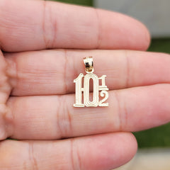 14K or 18K Gold 10 1/2, Ten And A Half Pendant