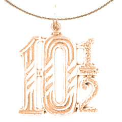 14K or 18K Gold 10 1/2, Ten And A Half Pendant