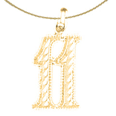 14K or 18K Gold 11, Eleven Pendant