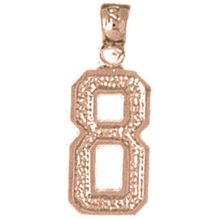 14K or 18K Gold Eight, #8 Pendant