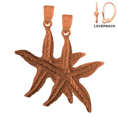 14K or 18K Gold Starfish Earrings