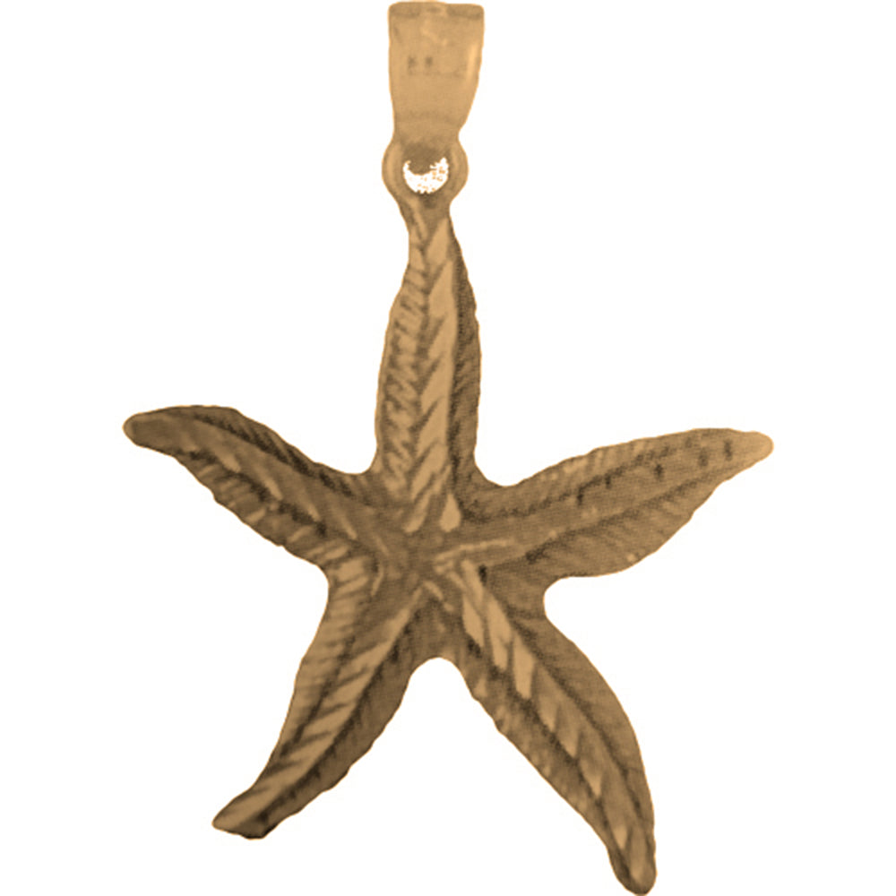 10K, 14K or 18K Gold Starfish Pendant