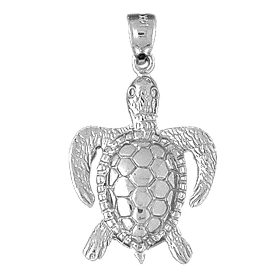 10K, 14K or 18K Gold Turtles Pendant