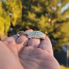 10K, 14K or 18K Gold Turtles Pendant