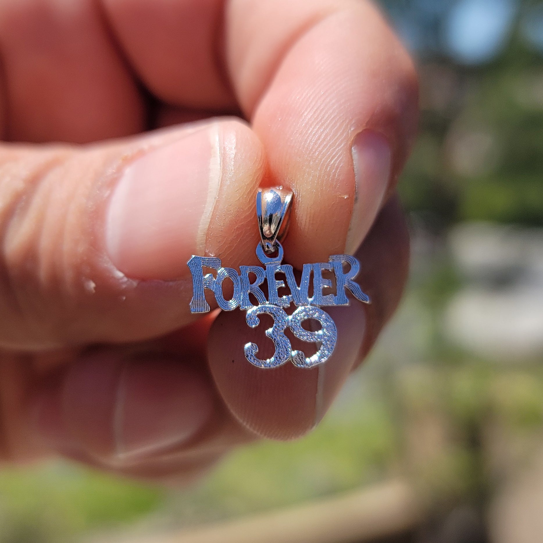 14K or 18K Gold Forever 39, Forever Thirty Nine Pendant