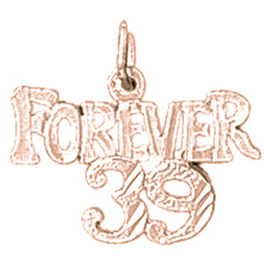 14K or 18K Gold Forever 39, Forever Thirty Nine Pendant