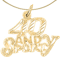 14K or 18K Gold 40 And Sporty, Forty And Sporty Pendant