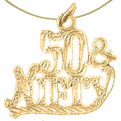 50 And Nifty, Fifty And Nifty Anhänger aus 14 Karat oder 18 Karat Gold