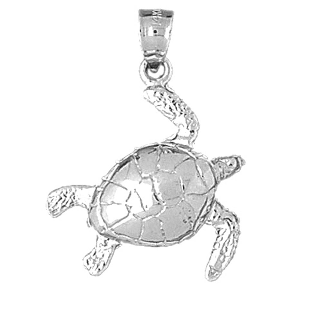 10K, 14K or 18K Gold Turtles Pendant