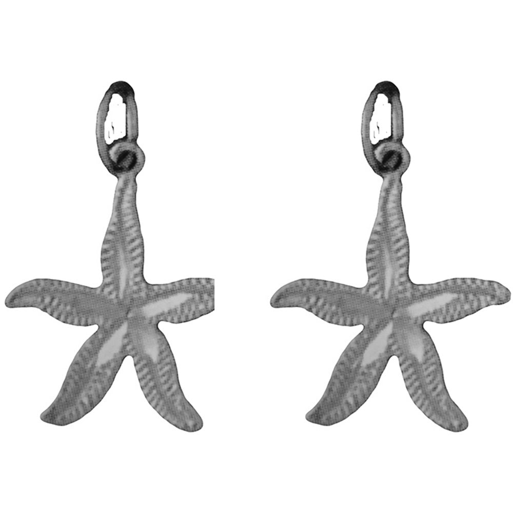 Sterling Silver 22mm Starfish Earrings