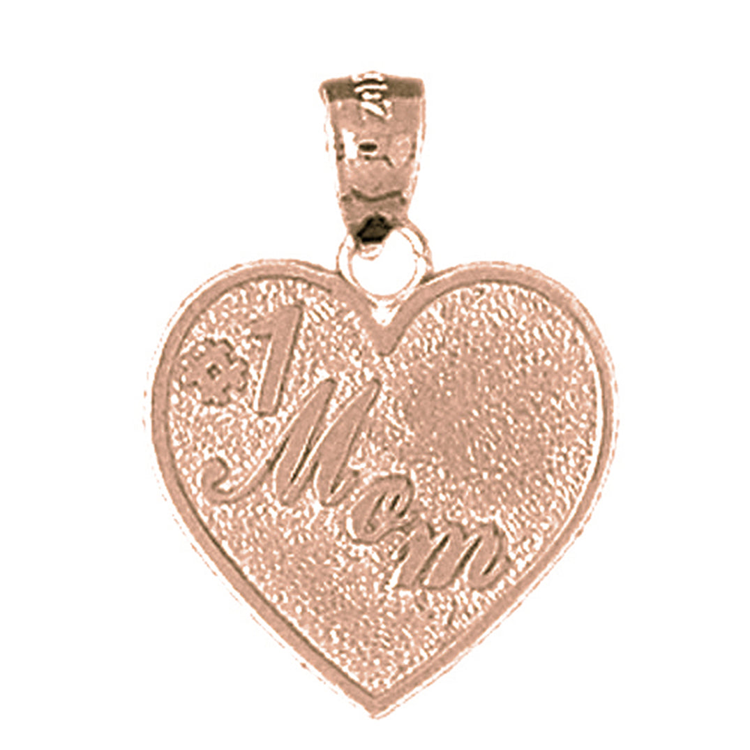 14K or 18K Gold #1 Mom Pendant