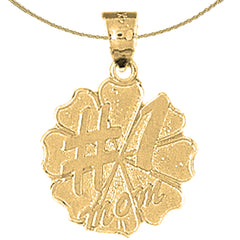 14K or 18K Gold #1 Mom Pendant