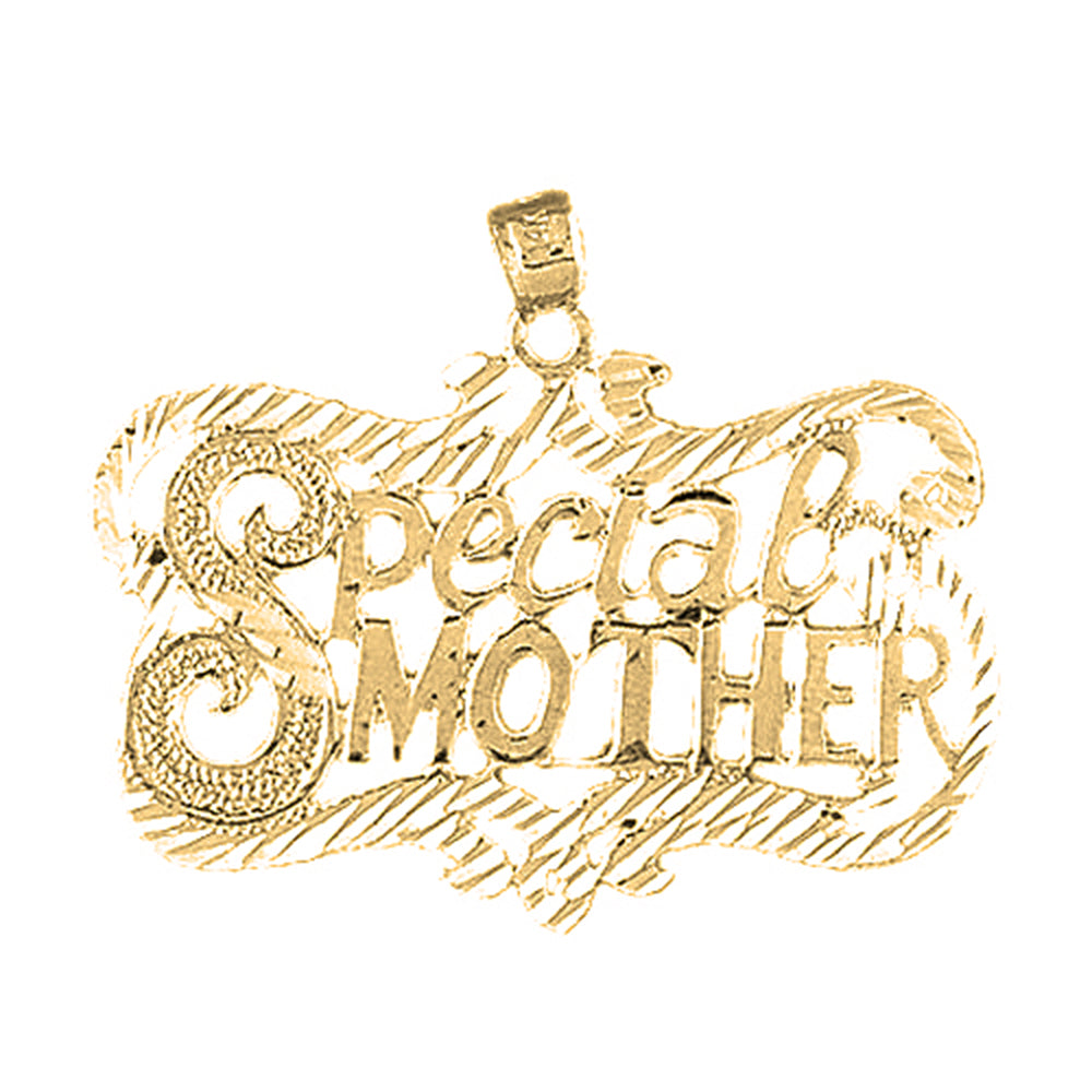 10K, 14K or 18K Gold Special Mother Pendant