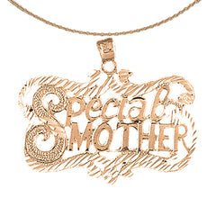 10K, 14K or 18K Gold Special Mother Pendant