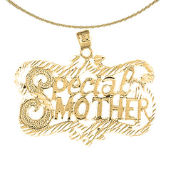 10K, 14K or 18K Gold Special Mother Pendant