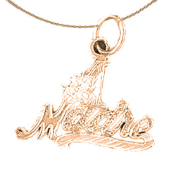 14K or 18K Gold #1 Madre Pendant