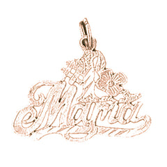 14K or 18K Gold #1 Mama Pendant