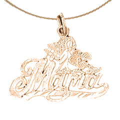 14K or 18K Gold #1 Mama Pendant