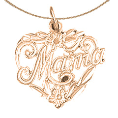 14K or 18K Gold #1 Mama Pendant