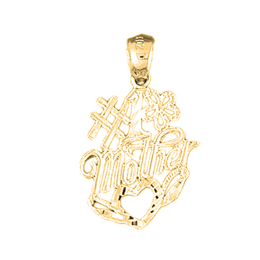 14K or 18K Gold #1 Mother Pendant