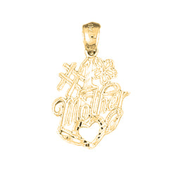 14K or 18K Gold #1 Mother Pendant