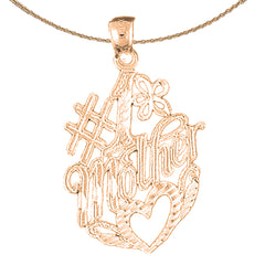 14K or 18K Gold #1 Mother Pendant