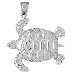 10K, 14K or 18K Gold Turtles Pendant