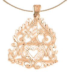 14K or 18K Gold #1 Mom Pendant