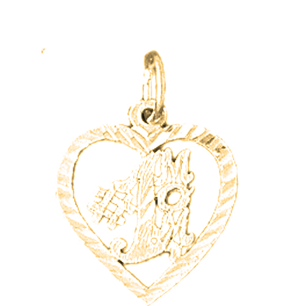 14K or 18K Gold #1 Mom Pendant