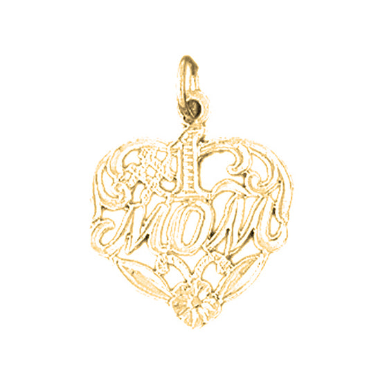 14K or 18K Gold #1 Mom Pendant