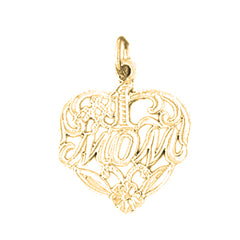 14K or 18K Gold #1 Mom Pendant