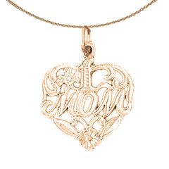 14K or 18K Gold #1 Mom Pendant