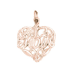 14K or 18K Gold #1 Mom Pendant