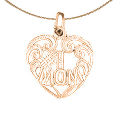 14K or 18K Gold #1 Mom Pendant