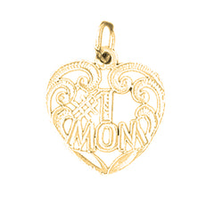 14K or 18K Gold #1 Mom Pendant