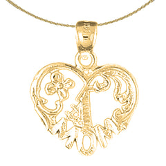 14K or 18K Gold #1 Mom Pendant