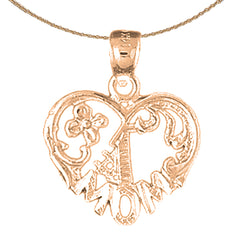 14K or 18K Gold #1 Mom Pendant