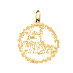 14K or 18K Gold #1 Mom Pendant