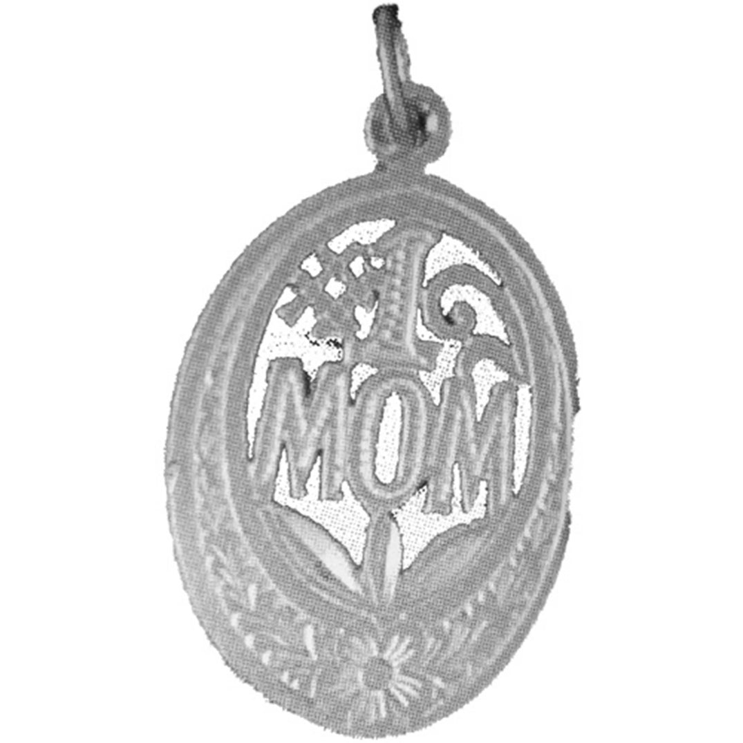 14K or 18K Gold #1 Mom Pendant