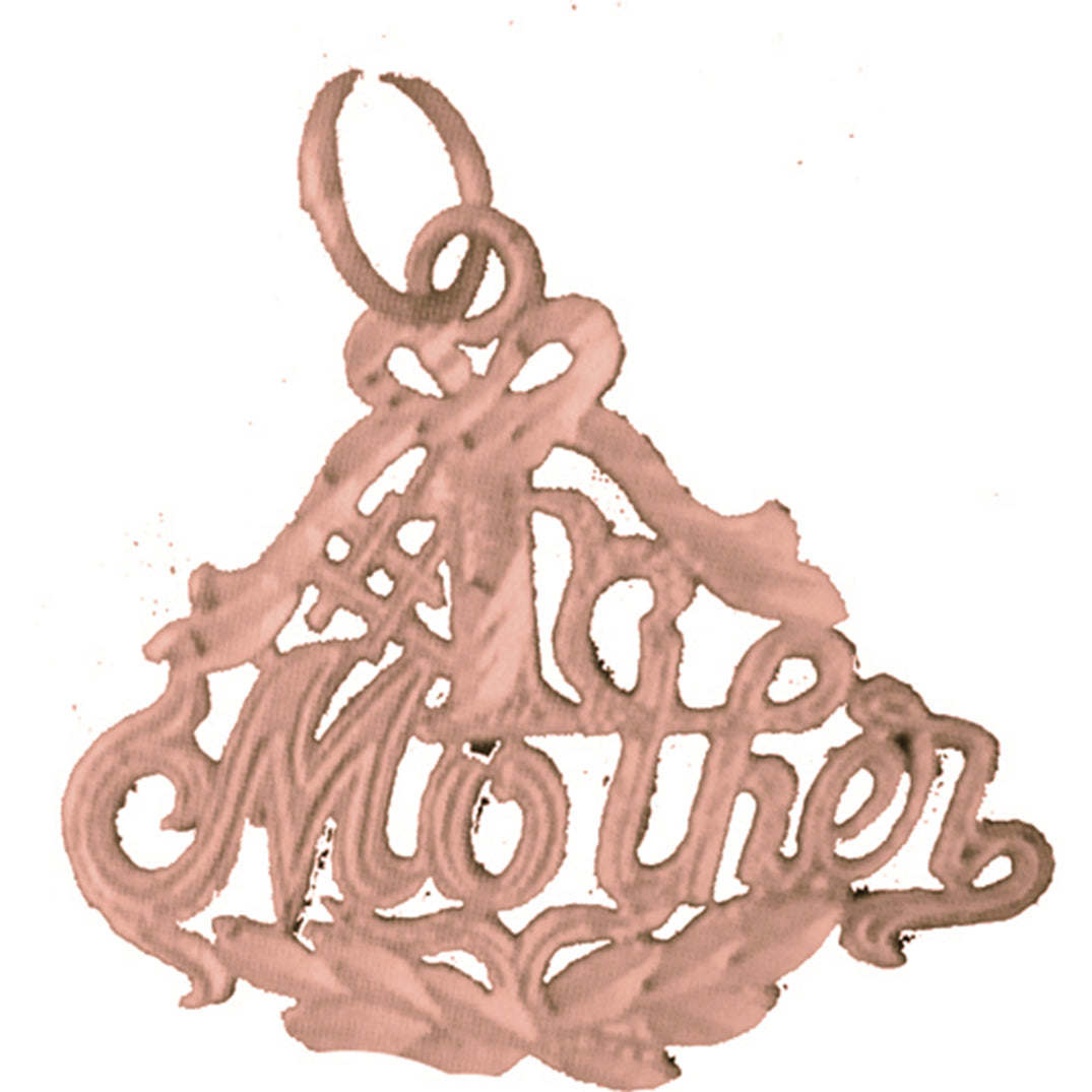 14K or 18K Gold #1 Mother Pendant